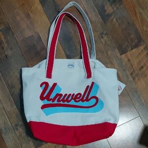 Unwell Red and White Tote Bag